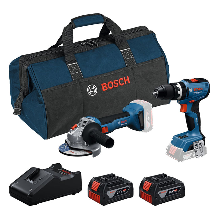 BOSCH GSB 18V-65 + GWS 18V-8 + 2x GBA 4.0Ah + GAL 18V-40 + RAF BAG - Combi komplet 18V GSB+GWS+2x4.0Ah+GAL 18 (0615A5008Z) Power Tools BOSCH Madras doo Beograd