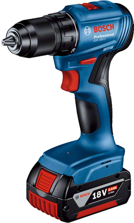 Bosch GSR 185-Li akumulatorska bušilica - odvrtač; 18V; 1x4,0 Ah + torba (06019K3005) Aku bušilica - odvrtač BOSCH Madras doo Beograd