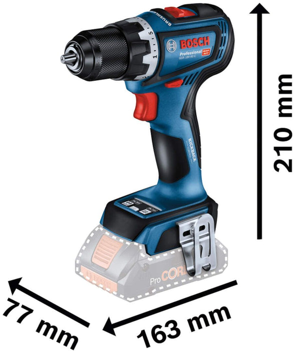Bosch GSR 18V-90 C akumulatorska bušilica/odvrtač; 2x4,0 Ah ProCORE + L-Boxx kofer (06019K6004) Aku bušilica - odvrtač BOSCH Madras doo Beograd