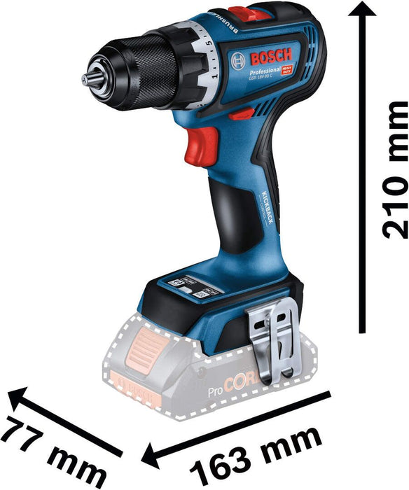 Bosch GSR 18V-90 C akumulatorska bušilica/odvrtač Solo; bez baterije i punjača (06019K6000) Aku bušilica - odvrtač BOSCH Madras doo Beograd
