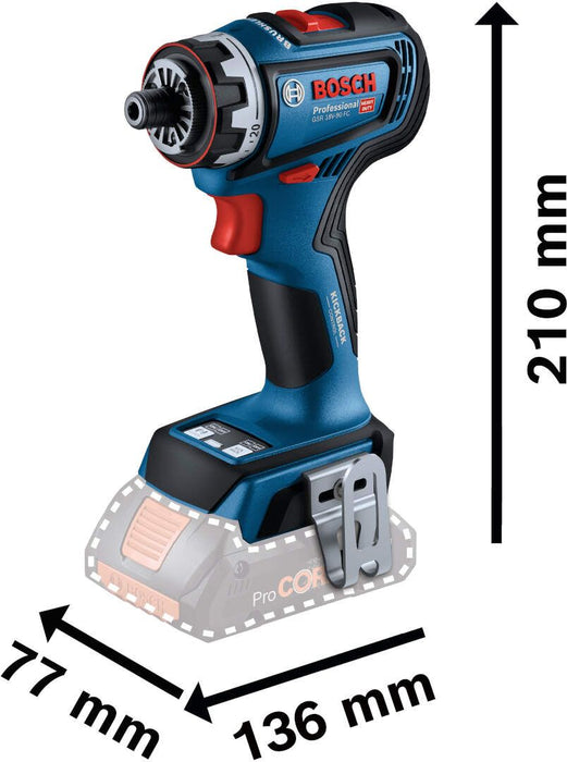 Bosch GSR 18V-90 FC akumulatorska bušilica/odvrtač Solo; bez baterije i punjača + 2 FC nastavka u L-Boxx koferu (06019K6204) Aku bušilica - odvrtač BOSCH Madras doo Beograd