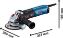 Bosch GWS 17-125 S Inox Professional ugaona brusilica 1700W; 125mm sa potenciometrom (06017D0500) Velika ugaona brusilica BOSCH BOSCH-06017D0500 Madras doo Beograd