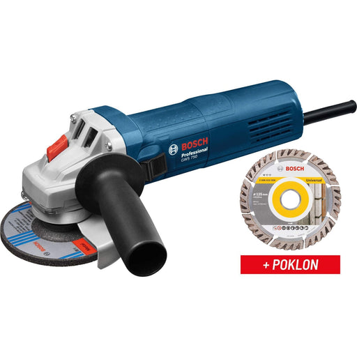 Bosch GWS 750-125 + poklon dijamantska ploča; mala ugaona brusilica 750W; 125mm (060139400D) Velika ugaona brusilica BOSCH BOSCH-060139400D Madras doo Beograd