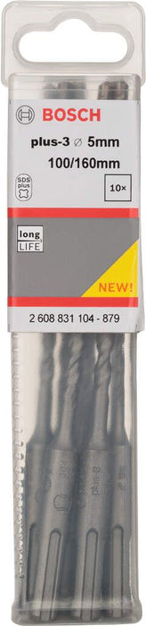 Bosch hamer burgija SDS-plus-3 5 x 100 x 160 mm pakovanje od 10 komada - 2608831104 Burgija SDS - Plus BOSCH Madras doo Beograd