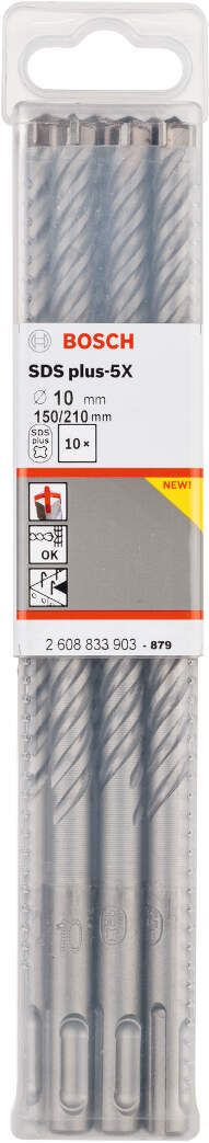 Bosch hamer burgija SDS-plus-5X 10 x 150 x 210 mm 2608833903 Burgija SDS - Plus BOSCH Madras doo Beograd