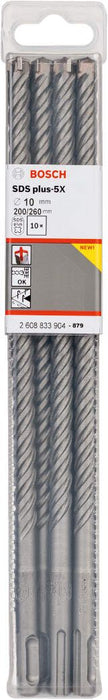 Bosch hamer burgija SDS-plus-5X 10 x 200 x 260 mm pakovanje od 10 komada - 2608833904 Burgija SDS - Plus BOSCH Madras doo Beograd