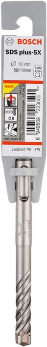 Bosch hamer burgija SDS-plus-5X 10 x 50 x 110 mm pakovanje od 1 komada - 2608833797 Burgija SDS - Plus BOSCH Madras doo Beograd