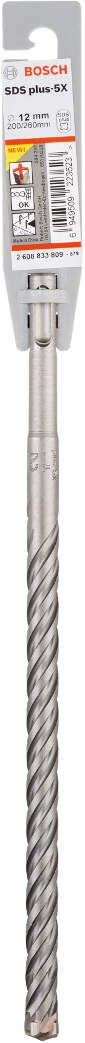 Bosch hamer burgija SDS-plus-5X 12 x 200 x 260 mm pakovanje od 1 komada - 2608833809 Burgija SDS - Plus BOSCH Madras doo Beograd