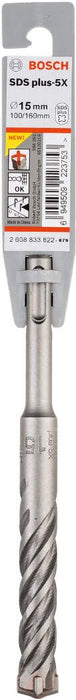 Bosch hamer burgija SDS-plus-5X 15 x 100 x 160 mm pakovanje od 1 komada - 2608833822 Burgija SDS - Plus BOSCH Madras doo Beograd