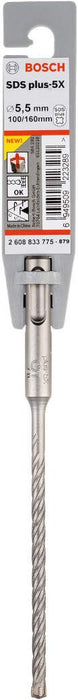 Bosch hamer burgija SDS-plus-5X 5,5 x 100 x 160 mm pakovanje od 1 komada - 2608833775 Burgija SDS - Plus BOSCH Madras doo Beograd