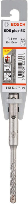 Bosch hamer burgija SDS-plus-5X 6 x 50 x 110 mm pakovanje od 1 komada - 2608833777 Burgija SDS - Plus BOSCH Madras doo Beograd