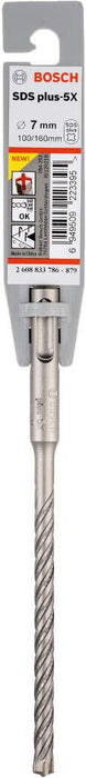 Bosch hamer burgija SDS-plus-5X 7 x 100 x 160 mm pakovanje od 1 komada - 2608833786 Burgija SDS - Plus BOSCH Madras doo Beograd