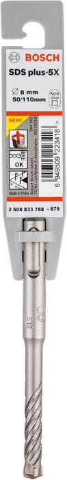 Bosch hamer burgija SDS-plus-5X 8 x 50 x 110 mm pakovanje od 1 komada - 2608833788 Burgija SDS - Plus BOSCH Madras doo Beograd