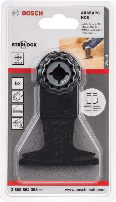 Bosch HCS list testere za uranjanje AII 65 APC Wood 40 x 65 mm, pakovanje od 5 komada - 2608662358 List testere za uranjanje BOSCH Madras doo Beograd