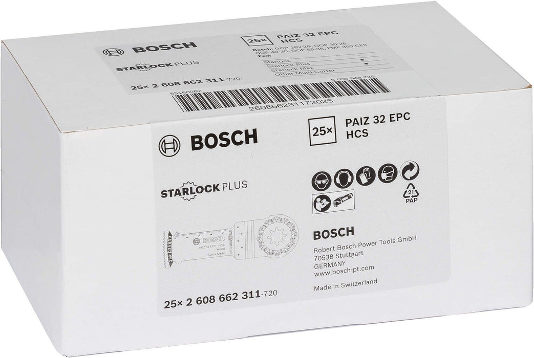 Bosch HCS list testere za uranjanje PAIZ 32 EPC Wood 60 x 32 mm - pakovanje od 25 komada - 2608662311 List testere za uranjanje BOSCH Madras doo Beograd