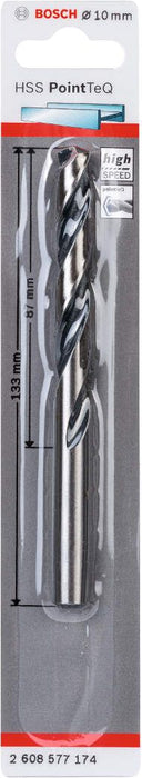 Bosch HSS spiralna burgija PointTeQ 10,0 mm pakovanje od 1 komada - 2608577174 Burgija HSS BOSCH Madras doo Beograd