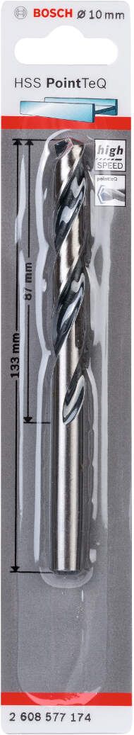 Bosch HSS spiralna burgija PointTeQ 10,0 mm pakovanje od 1 komada - 2608577174 Burgija HSS BOSCH Madras doo Beograd