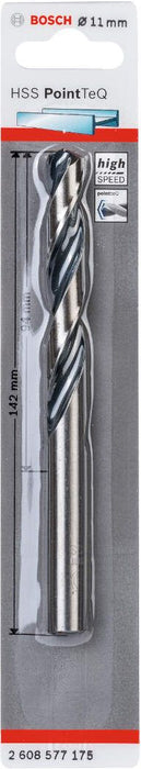 Bosch HSS spiralna burgija PointTeQ 11,0 mm pakovanje od 1 komada - 2608577175 Burgija HSS BOSCH Madras doo Beograd