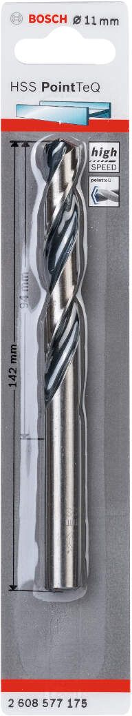 Bosch HSS spiralna burgija PointTeQ 11,0 mm pakovanje od 1 komada - 2608577175 Burgija HSS BOSCH Madras doo Beograd
