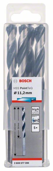 Bosch HSS spiralna burgija PointTeQ 11,2 mm paket od 5 komada Burgija HSS BOSCH Madras doo Beograd
