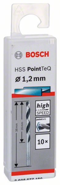 Bosch HSS spiralna burgija PointTeQ 1,2 mm paket od 10 komada Burgija HSS BOSCH Madras doo Beograd