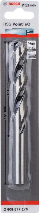 Bosch HSS spiralna burgija PointTeQ 12,0 mm pakovanje od 1 komada - 2608577176 Burgija HSS BOSCH Madras doo Beograd