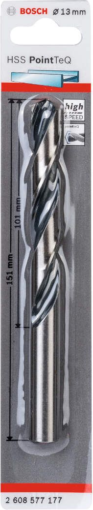 Bosch HSS spiralna burgija PointTeQ 13,0 mm pakovanje od 1 komada - 2608577177 Burgija HSS BOSCH Madras doo Beograd