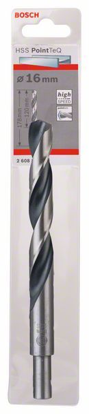 Bosch HSS spiralna burgija PointTeQ 16,0 mm (redukovan prihvat) paket od 1 komada Burgija HSS BOSCH Madras doo Beograd