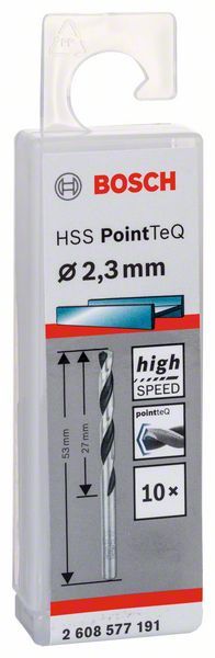 Bosch HSS spiralna burgija PointTeQ 2,3 mm paket od 10 komada Burgija HSS BOSCH Madras doo Beograd