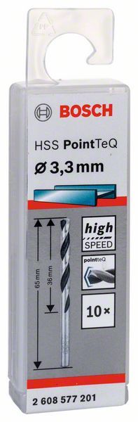 Bosch HSS spiralna burgija PointTeQ 3,3 mm paket od 10 komada Burgija HSS BOSCH Madras doo Beograd
