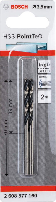 Bosch HSS spiralna burgija PointTeQ 3,5 mm pakovanje od 2 komada - 2608577160 Burgija HSS BOSCH Madras doo Beograd