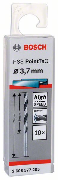 Bosch HSS spiralna burgija PointTeQ 3,7 mm paket od 10 komada Burgija HSS BOSCH Madras doo Beograd