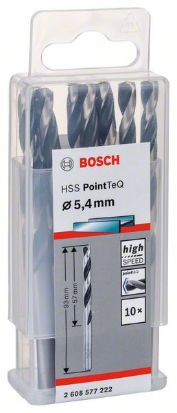 Bosch HSS spiralna burgija PointTeQ 5,4 mm paket od 10 komada Burgija HSS BOSCH Madras doo Beograd