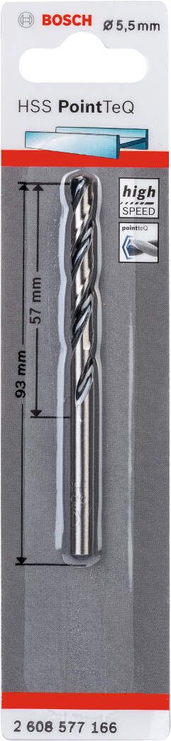 Bosch HSS spiralna burgija PointTeQ 5,5 mm pakovanje od 1 komada - 2608577166 Burgija HSS BOSCH Madras doo Beograd