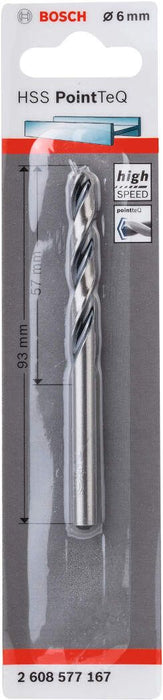 Bosch HSS spiralna burgija PointTeQ 6,0 mm pakovanje od 1 komada - 2608577167 Burgija HSS BOSCH Madras doo Beograd
