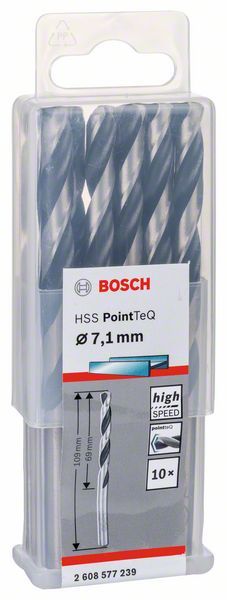 Bosch HSS spiralna burgija PointTeQ 7,1 mm paket od 10 komada Burgija HSS BOSCH Madras doo Beograd