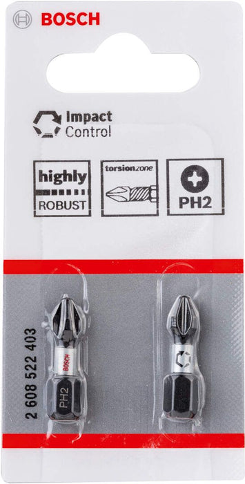 Bosch Impact Control 2-delni set bitova PH2 dužine 25mm (2608522403) Set bitova BOSCH BOSCH-2608522403 Madras doo Beograd