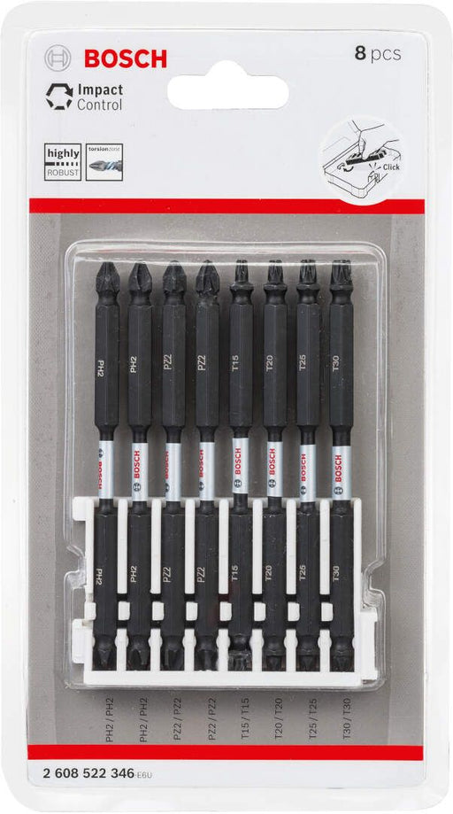 Bosch Impact Control 8-delni set dvostranih kovanih bitova dužine 110mm (2608522346) Set bitova BOSCH BOSCH-2608522346 Madras doo Beograd