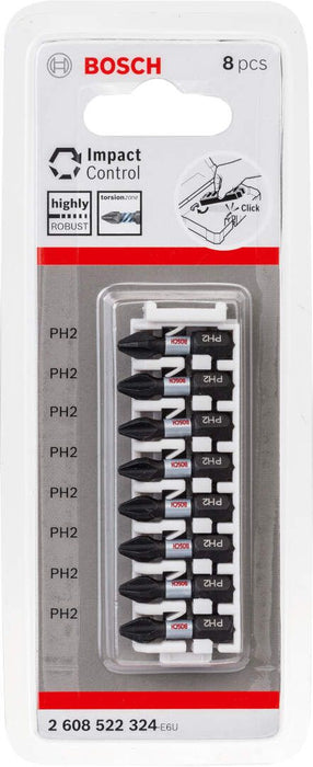 Bosch Impact Control 8-delni set dvostranih kovanih bitova PH2 dužine 25mm (2608522324) Set bitova BOSCH BOSCH-2608522324 Madras doo Beograd