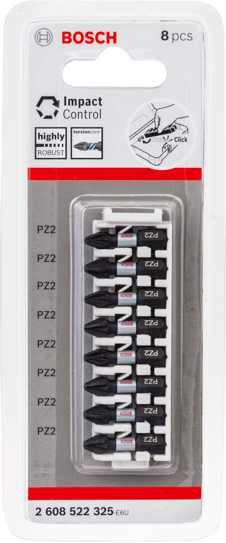 Bosch Impact Control 8-delni set dvostranih kovanih bitova PZ2 dužine 25mm (2608522325) Set bitova BOSCH BOSCH-2608522325 Madras doo Beograd