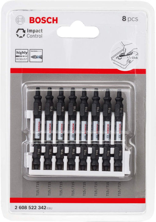 Bosch Impact Control 8-delni set dvostranih kovanih bitova T15 dužine 65mm (2608522342) Set bitova BOSCH BOSCH-2608522342 Madras doo Beograd