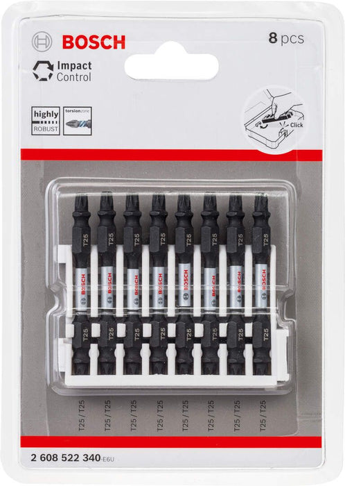 Bosch Impact Control 8-delni set dvostranih kovanih bitova T25 dužine 65mm (2608522340) Set bitova BOSCH BOSCH-2608522340 Madras doo Beograd