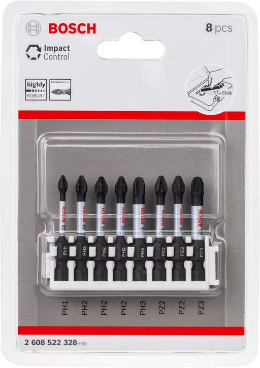 Bosch Impact Control 8-delni set kovanih bitova PH1/PH2/PH3/PZ2/PZ3 (2608522328) Set bitova BOSCH BOSCH-2608522328 Madras doo Beograd