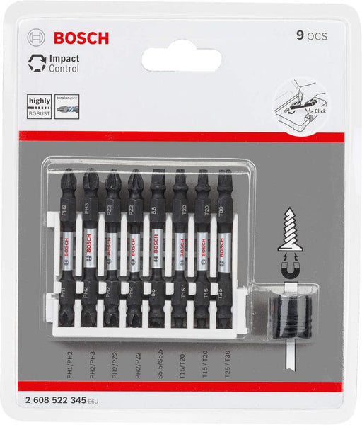 Bosch Impact Control 9-delni set dvostranih kovanih bitova dužine 65mm (2608522345) Set bitova BOSCH Madras doo Beograd