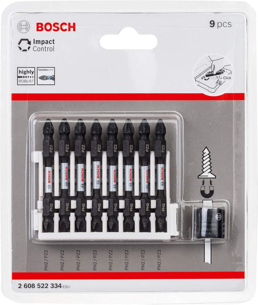 Bosch Impact Control 9-delni set dvostranih kovanih bitova PH2-PZ2 dužine 65mm (2608522334) Set bitova BOSCH BOSCH-2608522334 Madras doo Beograd