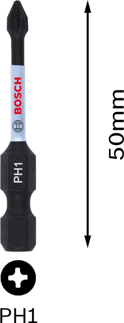 Bosch Impact Control bit PH1 dužine 50mm (2608522480) Bit PH1 PH2 PH3 BOSCH BOSCH-2608522480 Madras doo Beograd