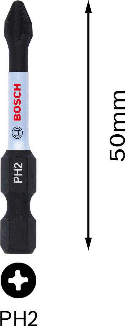 Bosch Impact Control bit PH2 dužine 50mm (2608522481) Bit PH1 PH2 PH3 BOSCH BOSCH-2608522481 Madras doo Beograd