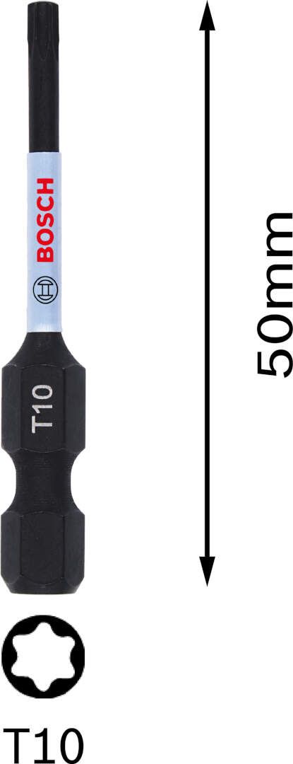 Bosch Impact Control bit T10 dužine 50mm (2608522485) Bit T10 T15 T20 T25 T30 T40 BOSCH BOSCH-2608522485 Madras doo Beograd