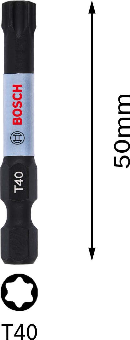 Bosch Impact Control bit T40 dužine 50mm (2608522490) Bit T10 T15 T20 T25 T30 T40 BOSCH BOSCH-2608522490 Madras doo Beograd