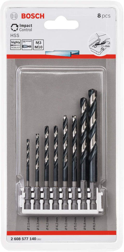 Bosch Impact Control HSS set burgija, 8-delni pakovanje od 8 komada - 2608577140 Set burgija i bitova BOSCH BOSCH-2608577140 Madras doo Beograd